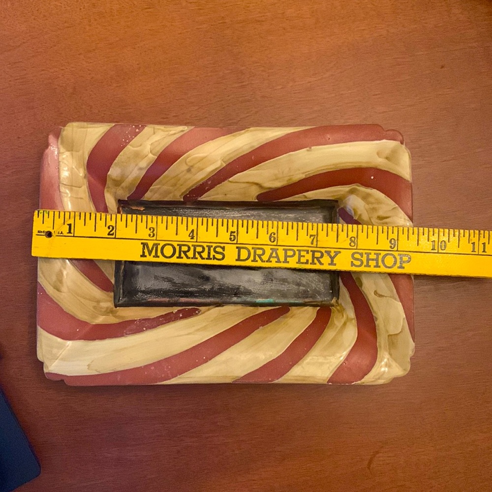 Mackenzie-Childs (rare pattern) small tray. red, yellow hues and center is black